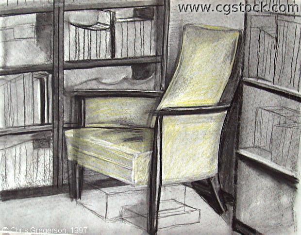 Photo of Charcoal Drawing of Armchair(1935)
