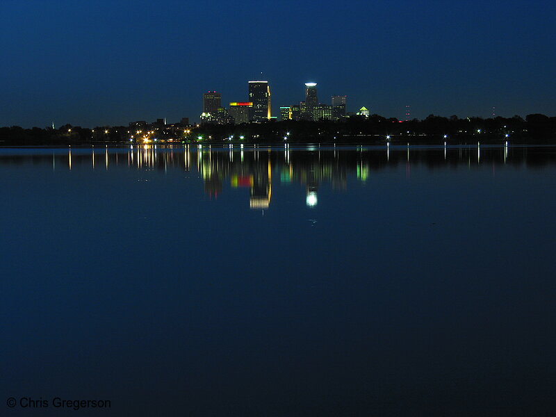 Photo of Skyline from Lake Harriet at Night(2001)