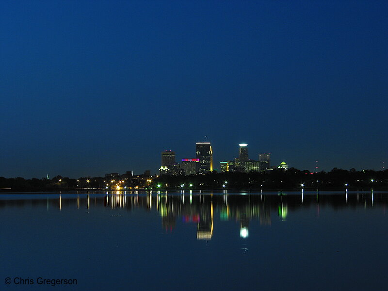 Photo of Skyline from Lake Harriet at Night(2002)