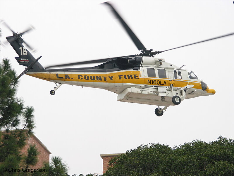 Photo of Helicopter Taking Off from UCLA Helipad(2670)