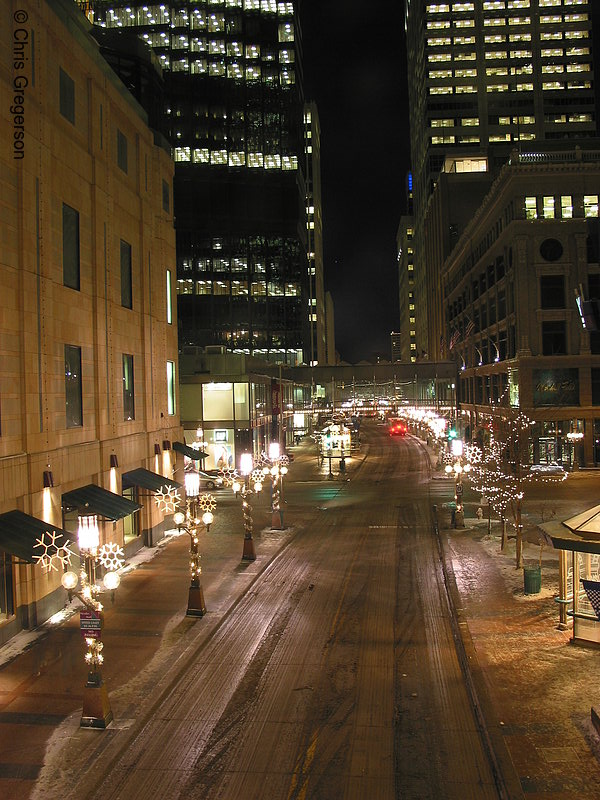 Photo of Nicollet Mall from 7th Street at Night(2715)