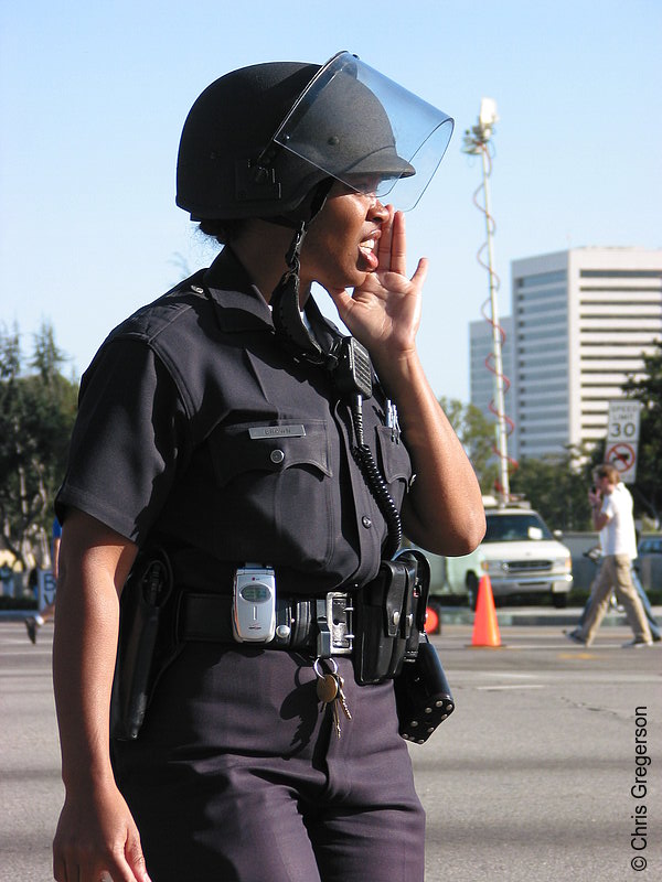 Photo of LAPD Police Officer at a Protest(2749)