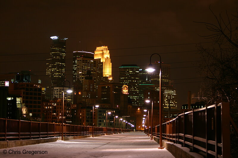 Photo of Stone Arch Bridge and the Minneapolis Skyline(2915)