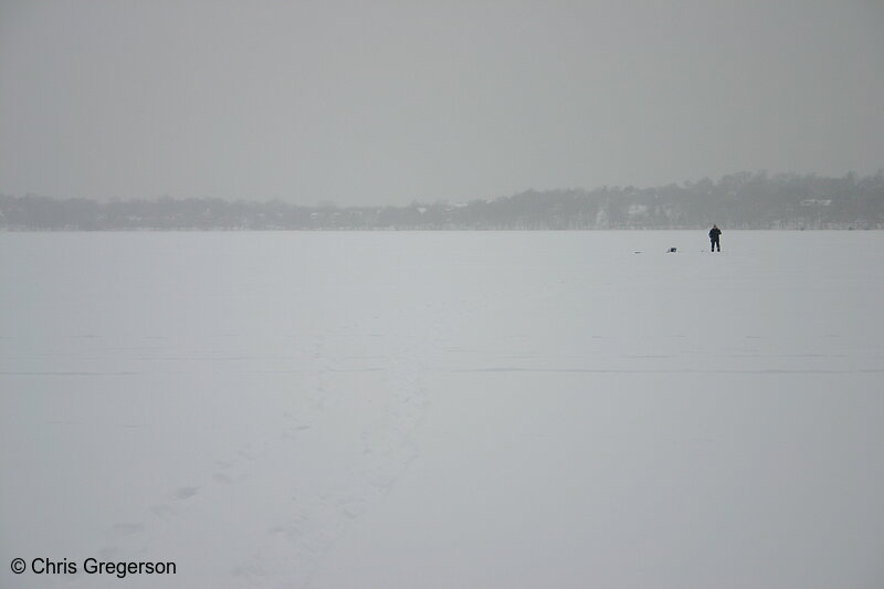 Photo of Ice Fisher on Lake Harriet(3041)