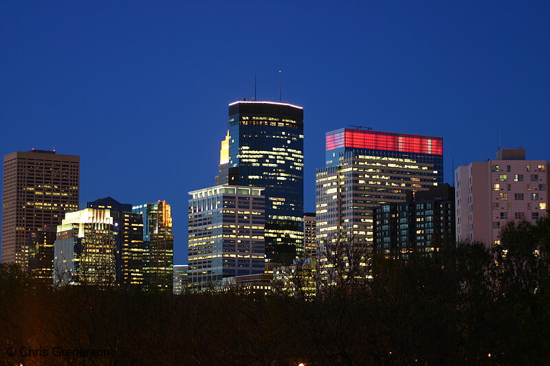 Photo of Minneapolis Skyline at Night(3188)