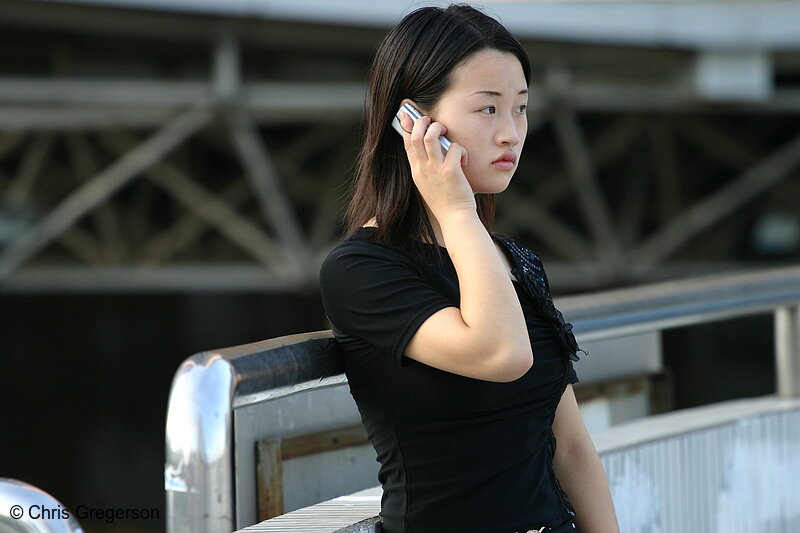 Photo of Young Woman on Cell Phone(3254)