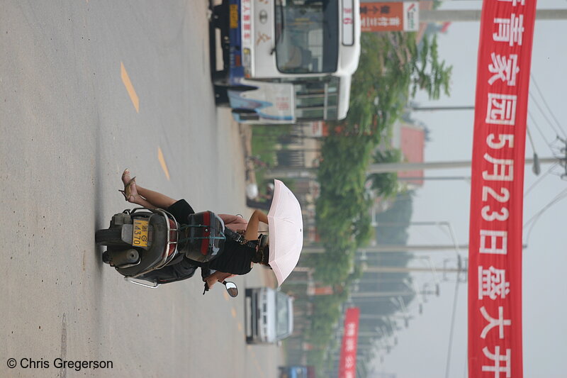 Photo of Couple on a Scooter, Jinhua(3349)