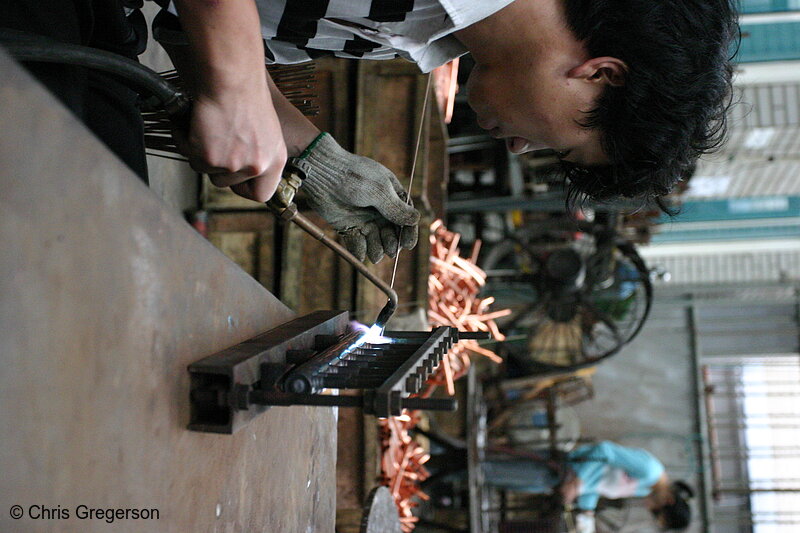 Photo of Welder at Work, Zhejiang, China(3384)