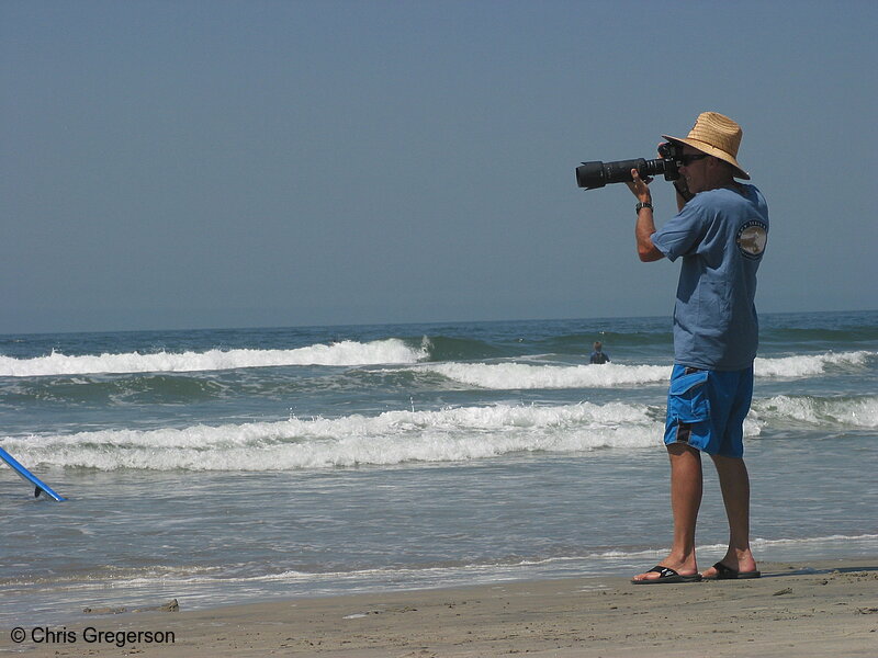 Photo of Photographer on Beach, Oceanside(4298)
