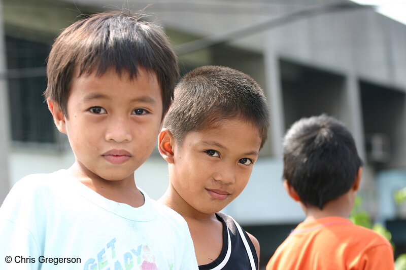 Photo of Filipino Boys in Manila Smiling(4579)