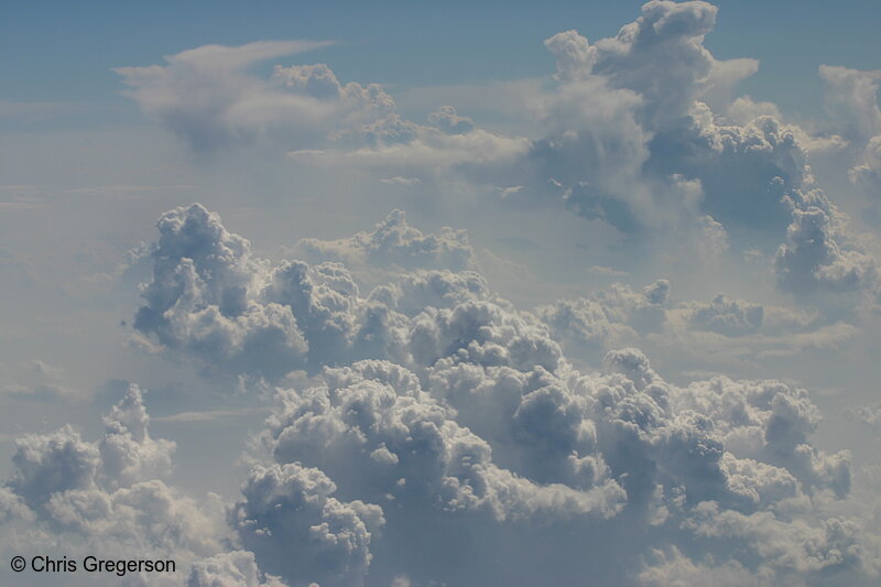 Photo of Blue Sky and Puffy Clouds(5042)