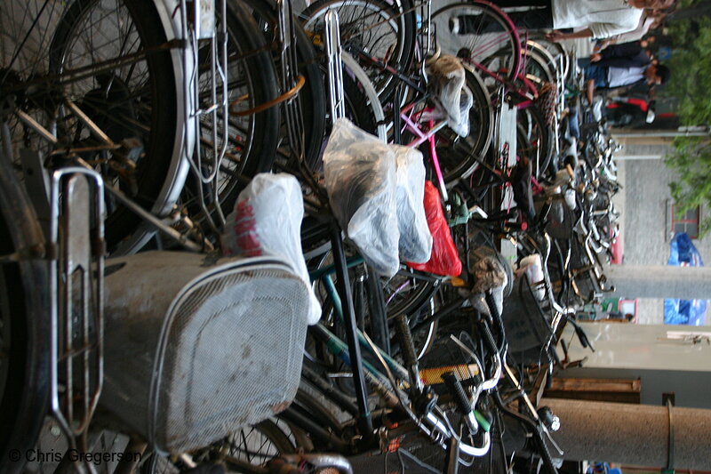 Photo of Row of Bicycles Parked in Beijing(5184)