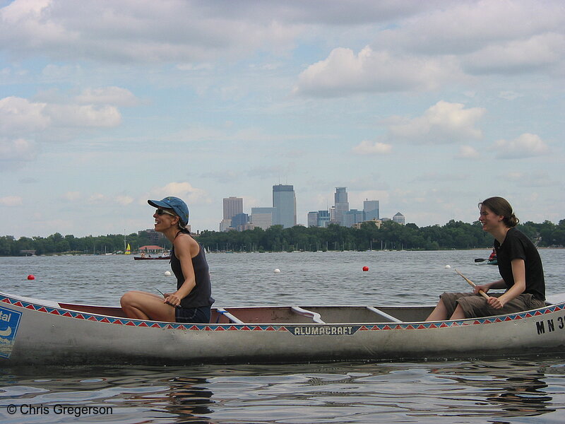 Photo of Two People Canoeing in Lake Calhoun(5257)
