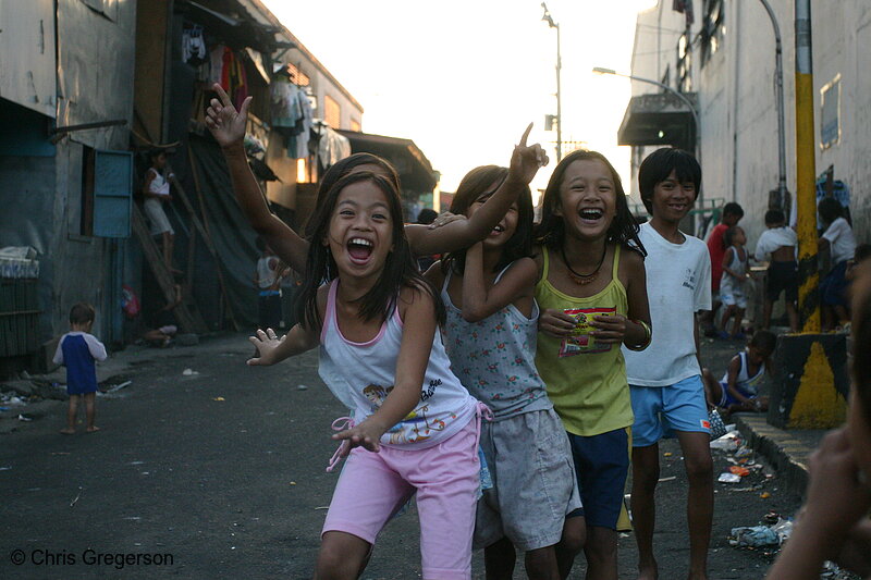 Photo of Group of Children Lauging on the Streets in Delpan, Tondo, Manila(5514)