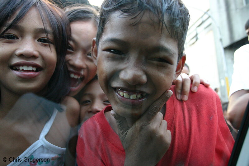 Photo of Close-Up Shot of Smiling Boy and Friends in Delpan, Tondo, Manila(5516)