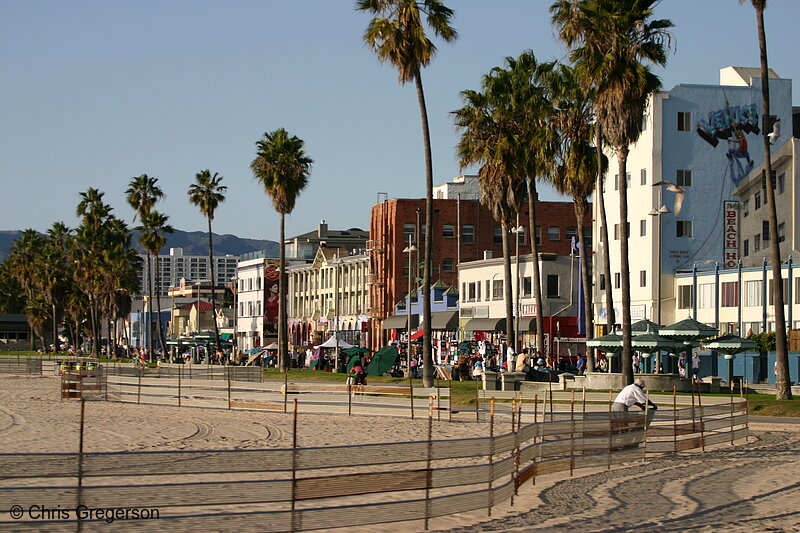 Photo of Sand and Stores Along Venice Beach(5614)