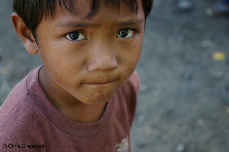 Photo of Young Ilocano Boy with Curious Expression(5684)