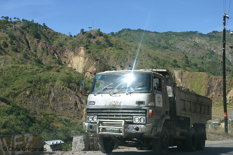 Photo of Truck With Israeli Flag on Kennon Road, the Philippines(5719)