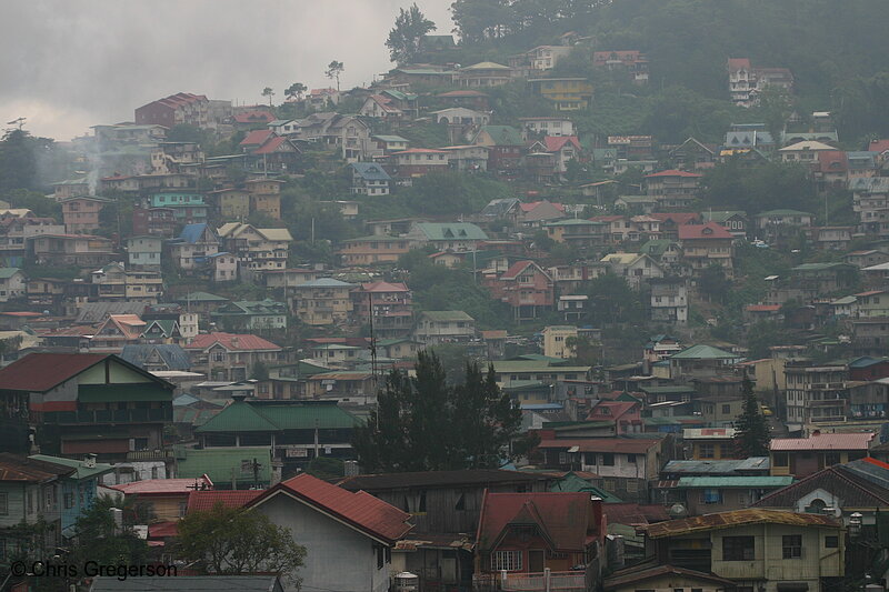 Photo of Beautiful Houses at the Hillside of Baguio City, the Philippines(5800)