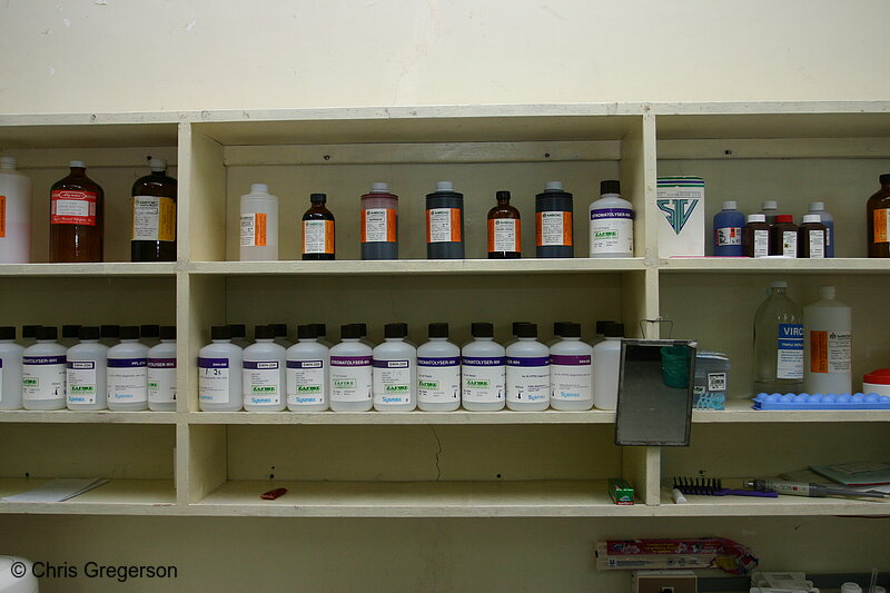 Photo of Bottles of Chemicals used in Laboratory Microscopy, Ospital ng Angeles (ONA)(5929)