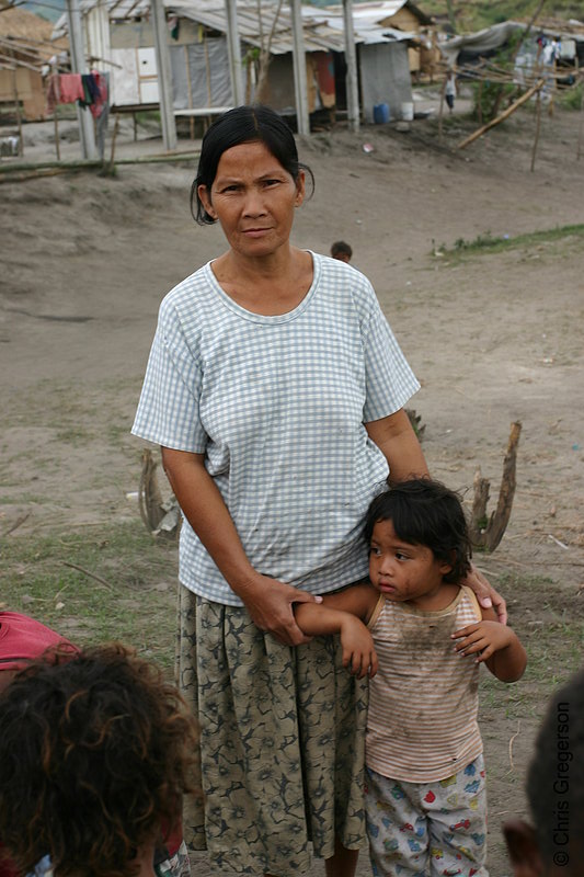 Photo of Woman Posing with Granddaughter in Aeta Settlement Area(6027)
