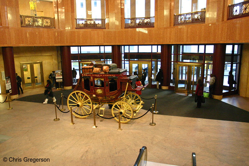 Photo of Wells Fargo Stagecoach in Bank Lobby (6134)