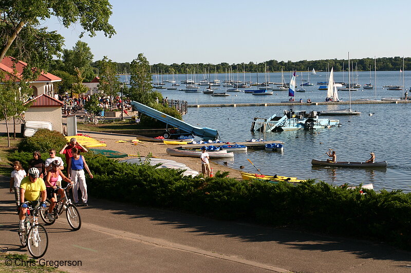 Photo of Biking and Canoing at Lake Calhoun, Minneapolis(6149)
