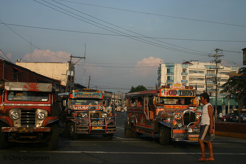 Photo of Colorful Jeepneys on a street in Manila, Philippines(6163)