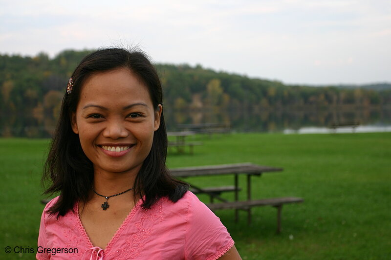 Photo of Filipina at a Wisconsin Park(6210)