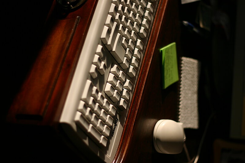 Photo of Computer Keyboard and Mouse on Wooden Desk(6211)