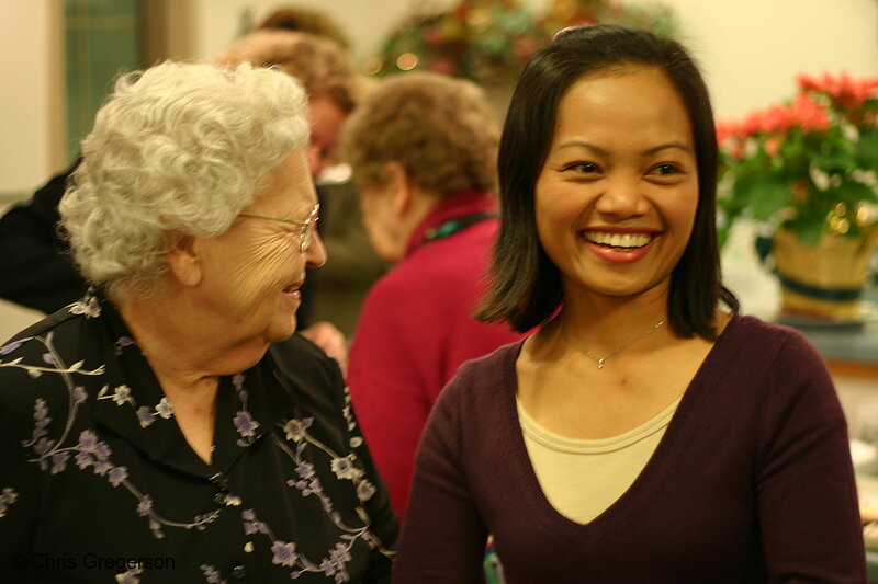 Photo of Mature Woman and Young Lady Laughing Together(6226)