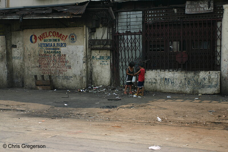 Photo of Two Young Boys on a Manila Street(6290)