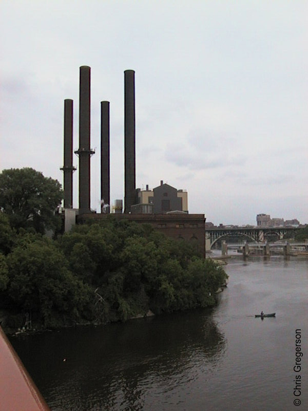 Photo of Mississippi Steam Plant from the Stone Arch Bridge(673)