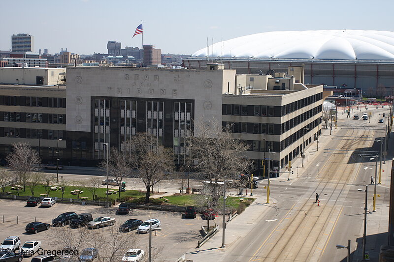 Photo of Star Tribune Building, Metrodome in Downtown Minneapolis(6801)
