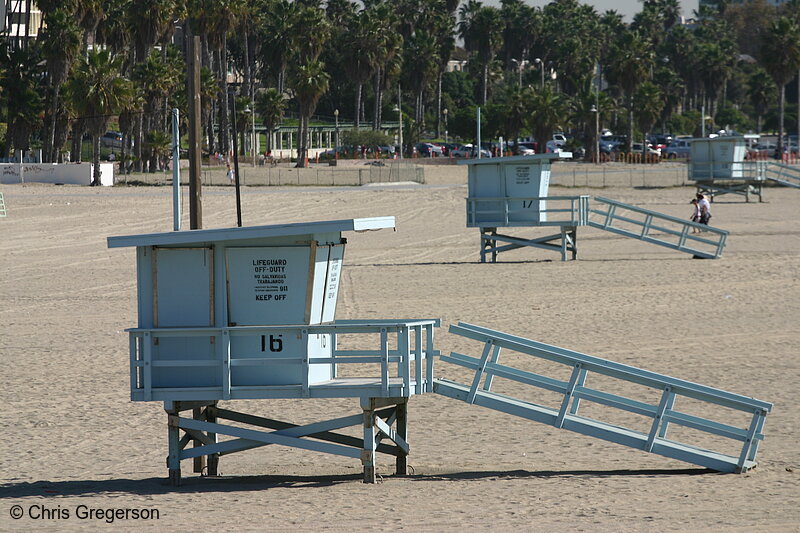 Photo of Lifeguard Houses, Santa Monica Beach(6945)