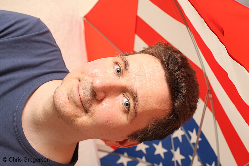 Photo of Chris with Patriotic Background(7134)