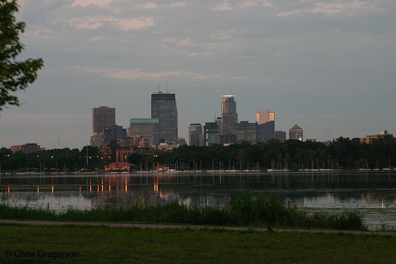 Photo of Downtown Skyline at Dusk from Lake Calhoun(7193)
