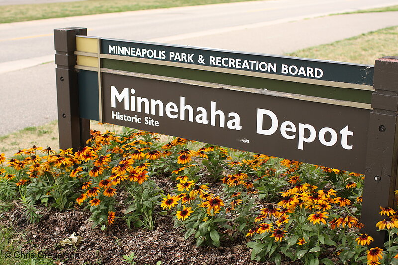 Photo of Sign for the Minnehaha Depot(7302)