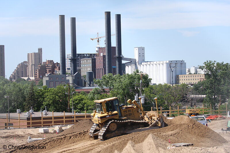 Photo of Bulldozer at 35W Bridge Construction Site(7411)