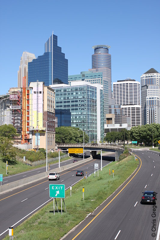 Photo of Downtown Minneapolis and 35W Freeway(7461)