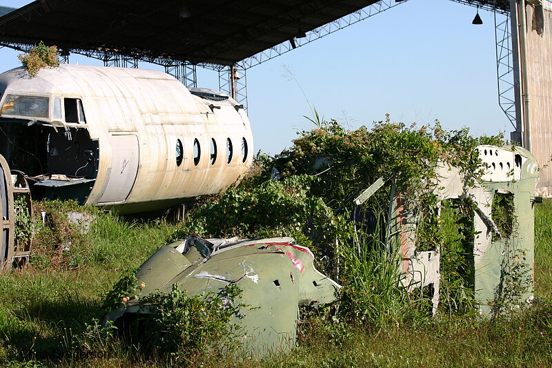 Photo of Shells of Abandoned Aircraft, Clark Air Base, the Philippines(7550)