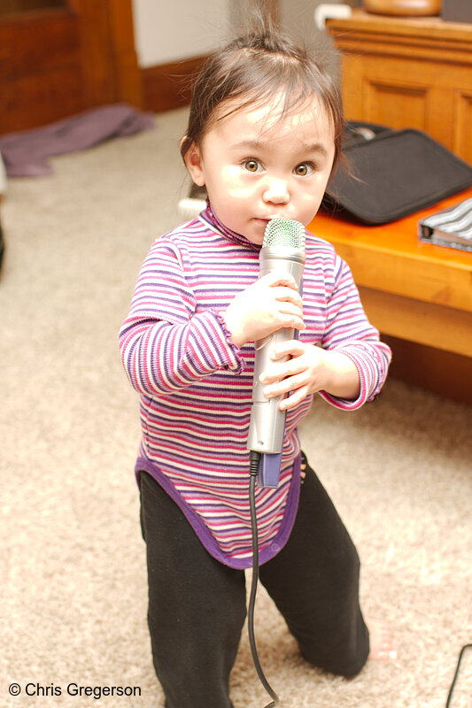 Photo of Athena with Karaoke Microphone(7798)