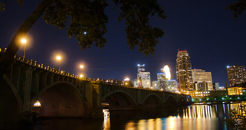 Photo of Third Avenue Bridge over the Mississippi River at Night(8301)