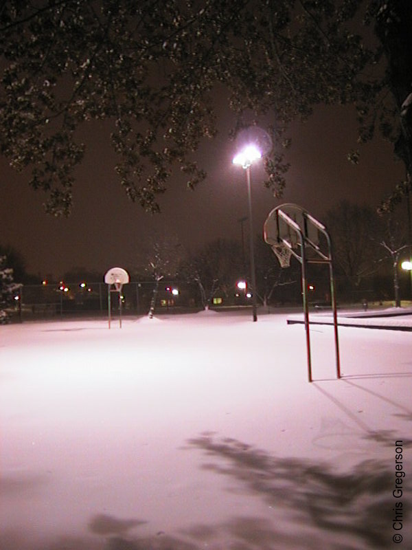 Photo of Basketball Court in Winter(1149)
