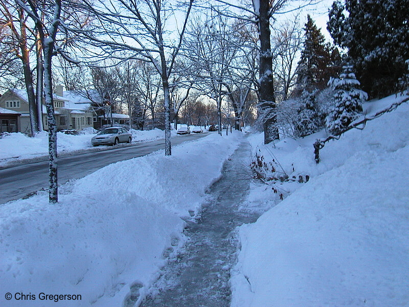 Photo of Upton Avenue Sidewalk in Winter(1168)