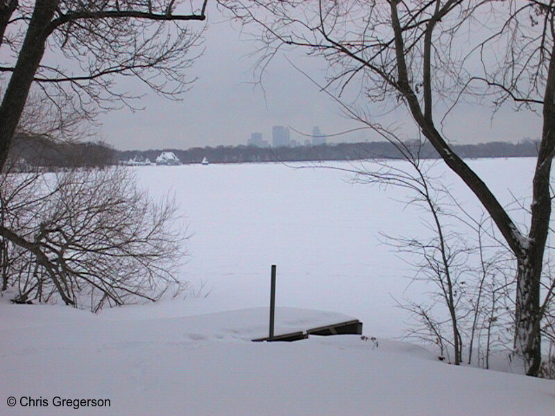 Photo of Lake Harriet and Skyline in Winter(1173)