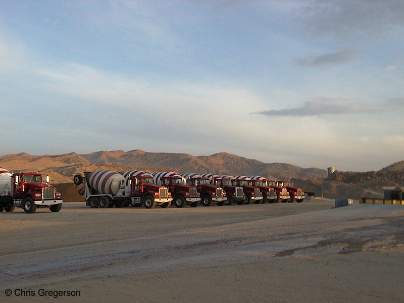 Photo of Cement Mixers at Sunrise(1483)