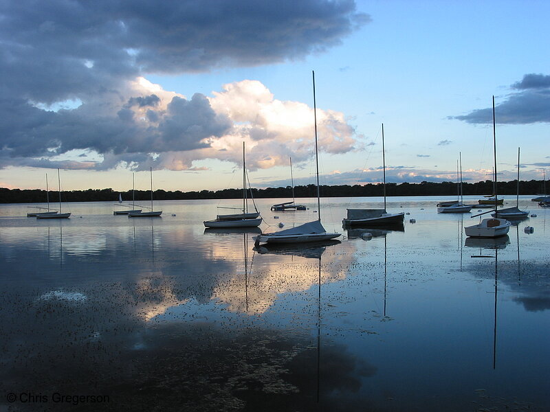 Photo of Lake Harriet with Sailboats and Stormclouds(2083)