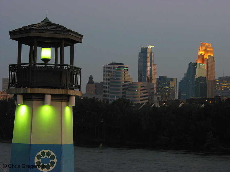 Photo of Downtowm Minneapolis Skyline from Boom Island(2340)