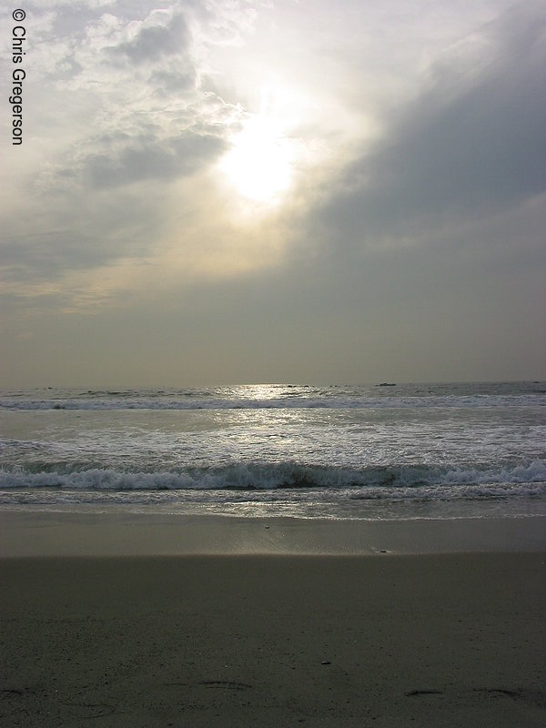 Photo of Pacific Ocean with Cloudcover and Sun(2628)